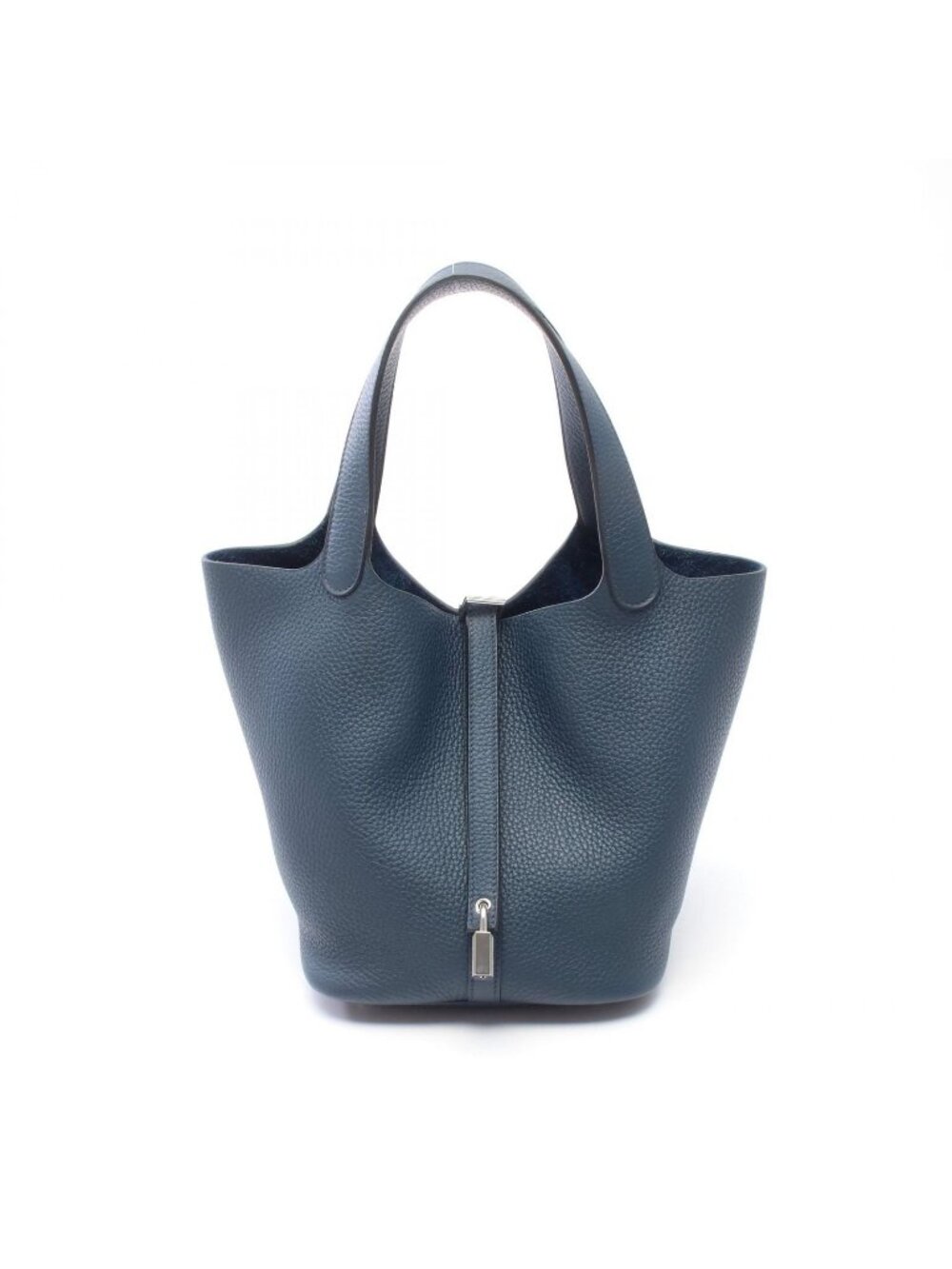 Hermes Handbag Picotin Lock MM Blue Saphir Leather